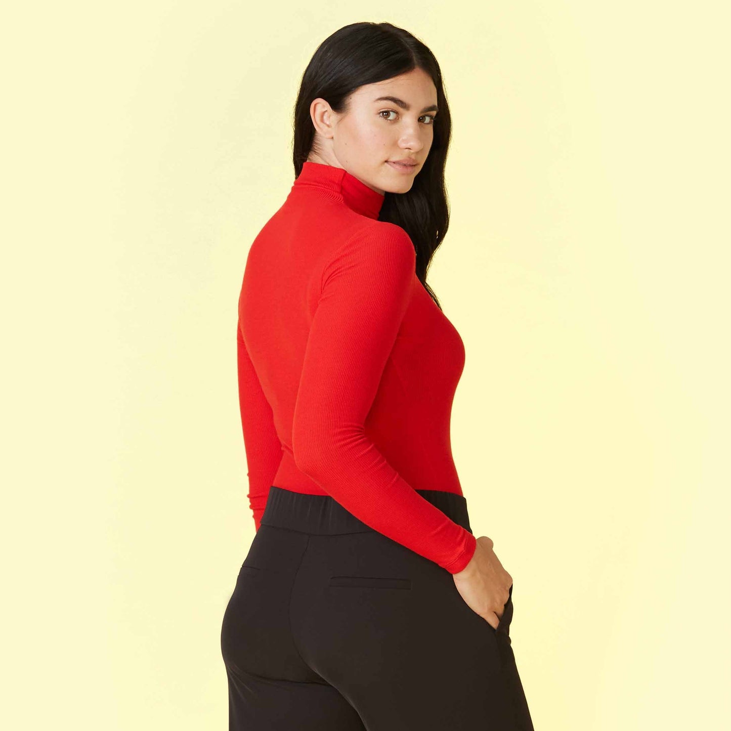 The Day to Night Long Sleeve Bodysuit - Lava