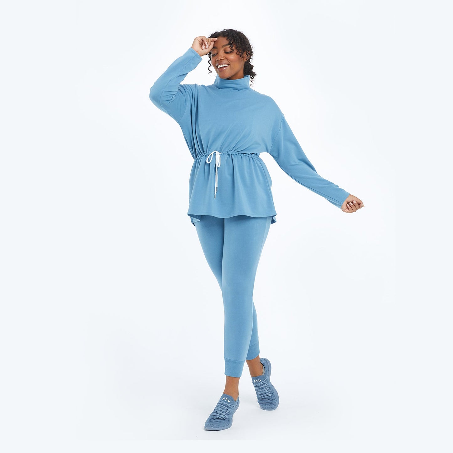 The Softest French Terry Cinched Waist Pullover - Main