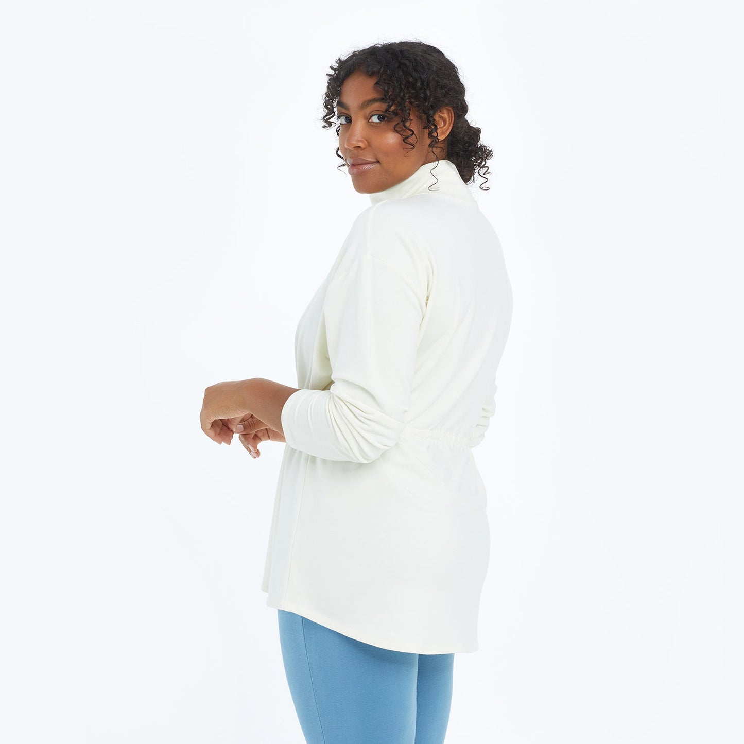 The Softest French Terry Cinched Waist Pullover - Main