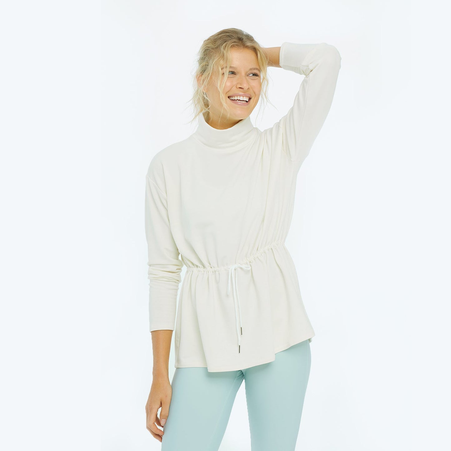 The Softest French Terry Cinched Waist Pullover - Main
