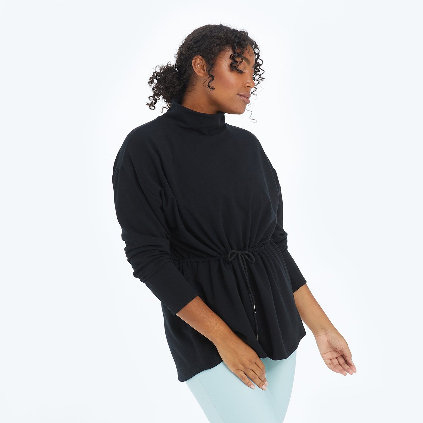 The Softest French Terry Cinched Waist Pullover - Main