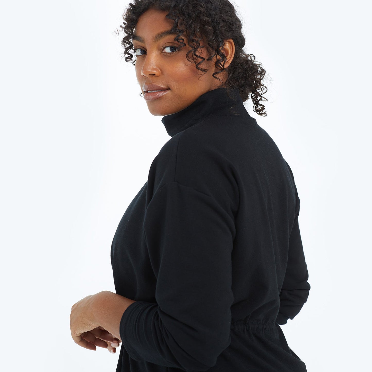 The Softest French Terry Cinched Waist Pullover - Main
