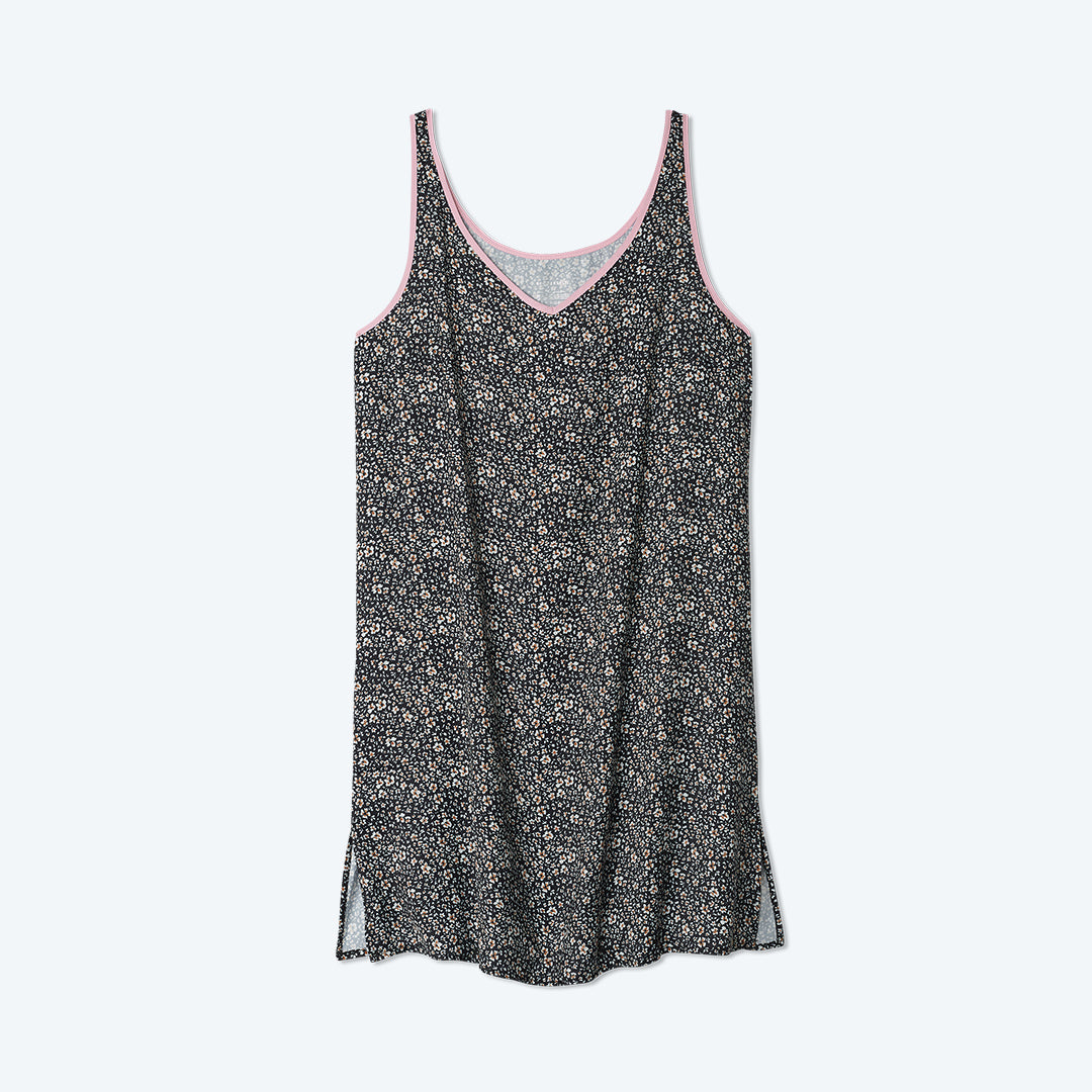 The Cloud 9 Silky Slip Dress - In Bloom in Sea Urchin & Pink Sky