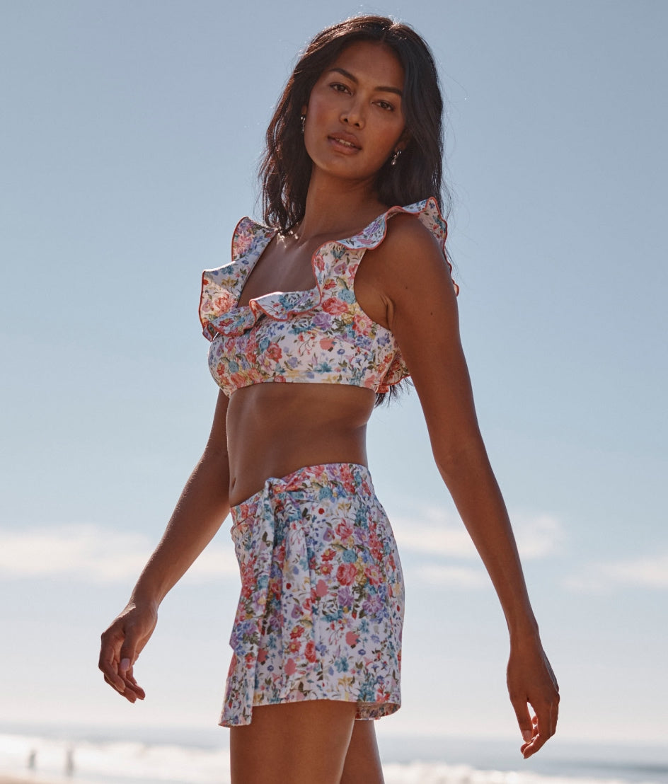 The Wrap Swim Skort - Bouquet Parade