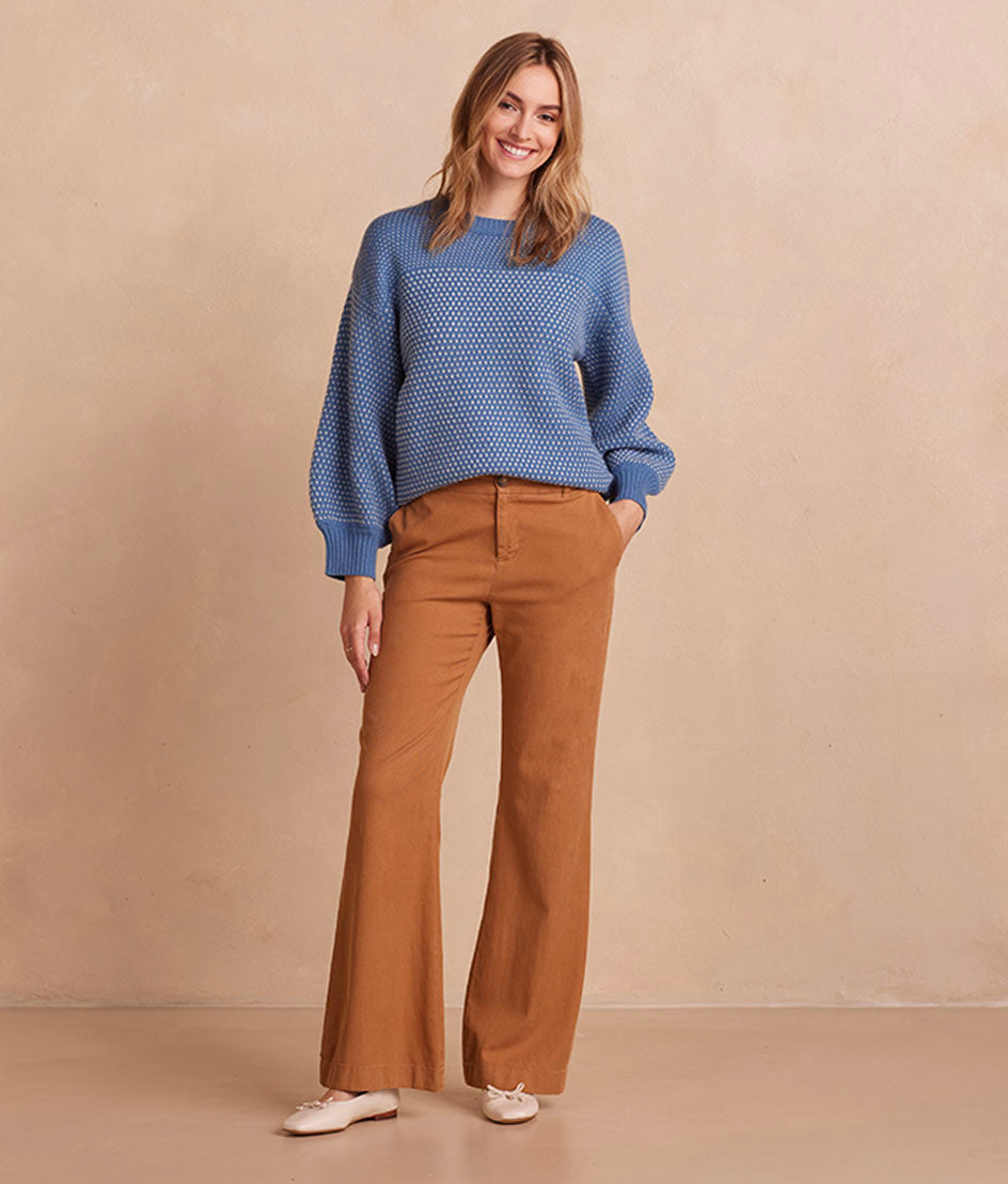 The Easy High-Waisted Flare Pant - Chai