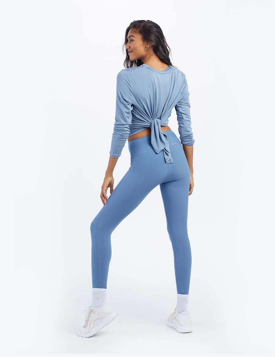 The Convertible Split Back Long Sleeve - Slate