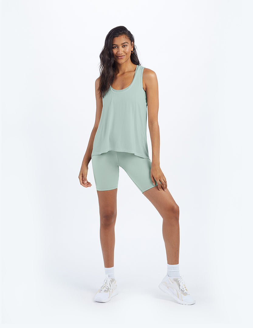 The Convertible Split Back Tank - Sage