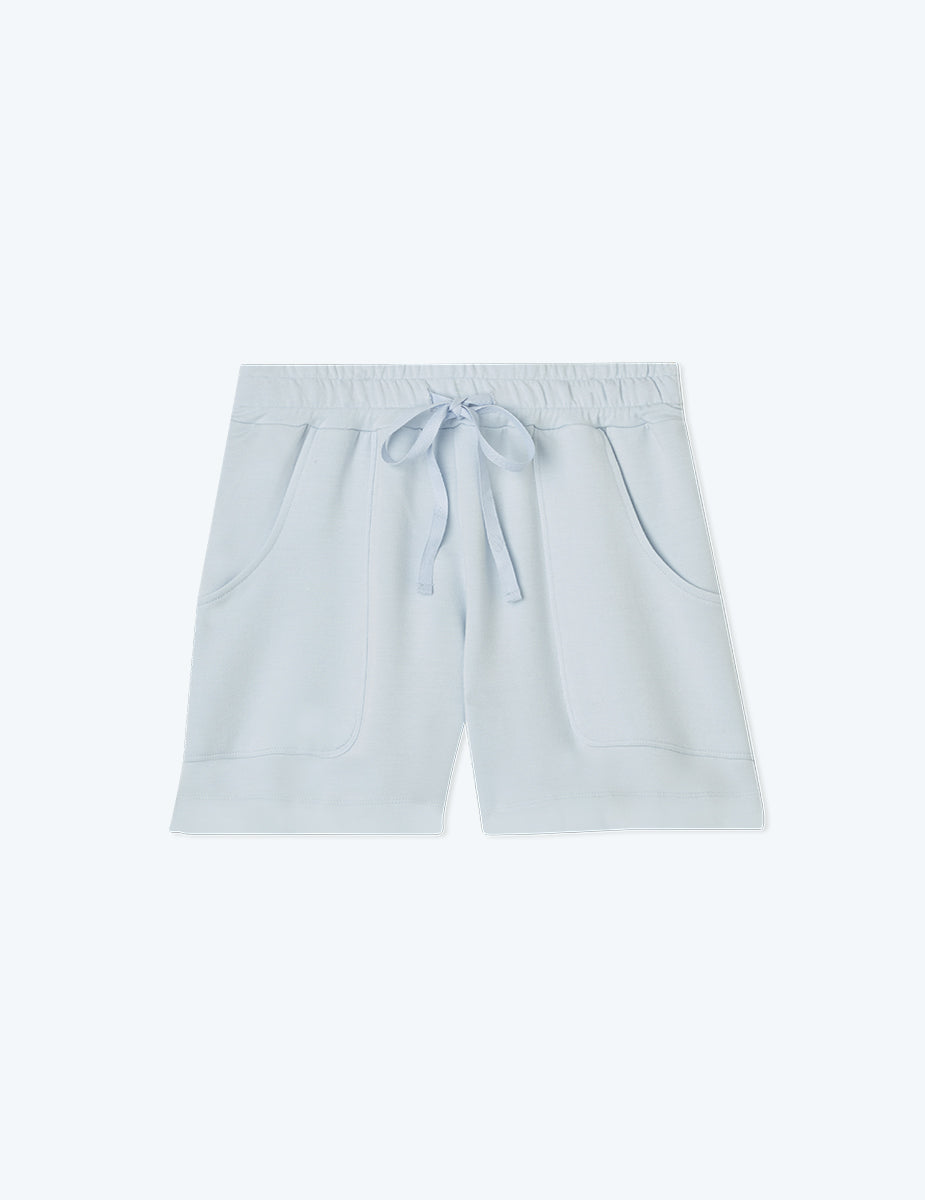 The Softest French Terry Lounge Shorts - Powder Blue