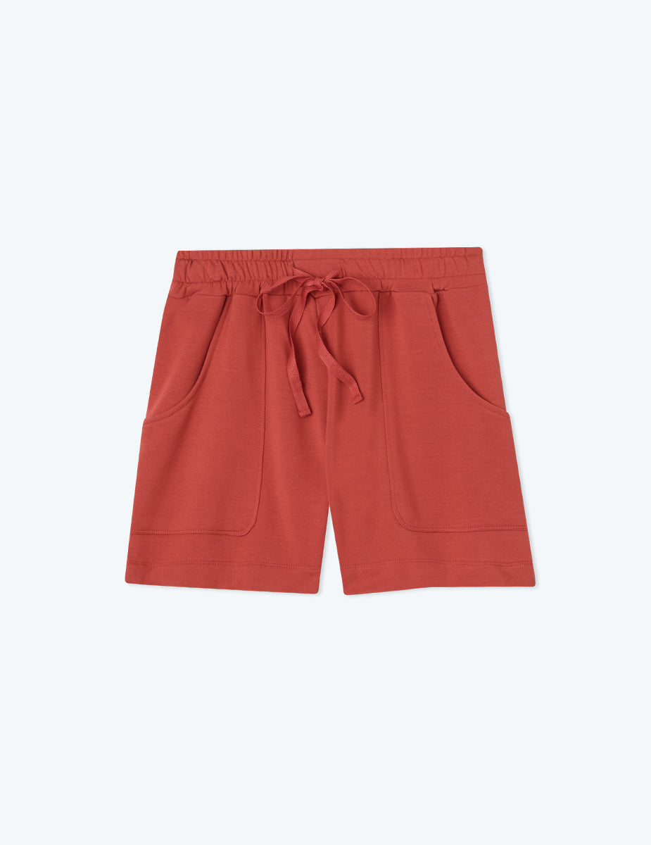 The Softest French Terry Lounge Shorts - Terracotta