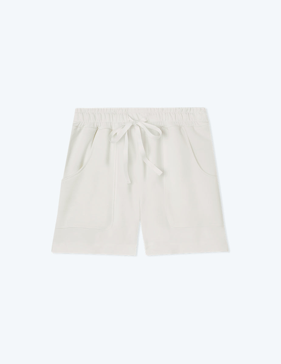 The Softest French Terry Lounge Shorts - White Sand