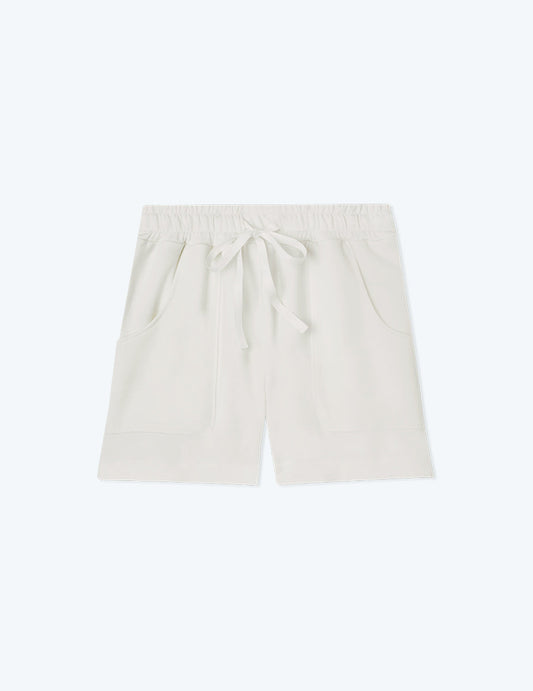 The Softest French Terry Lounge Shorts - White Sand