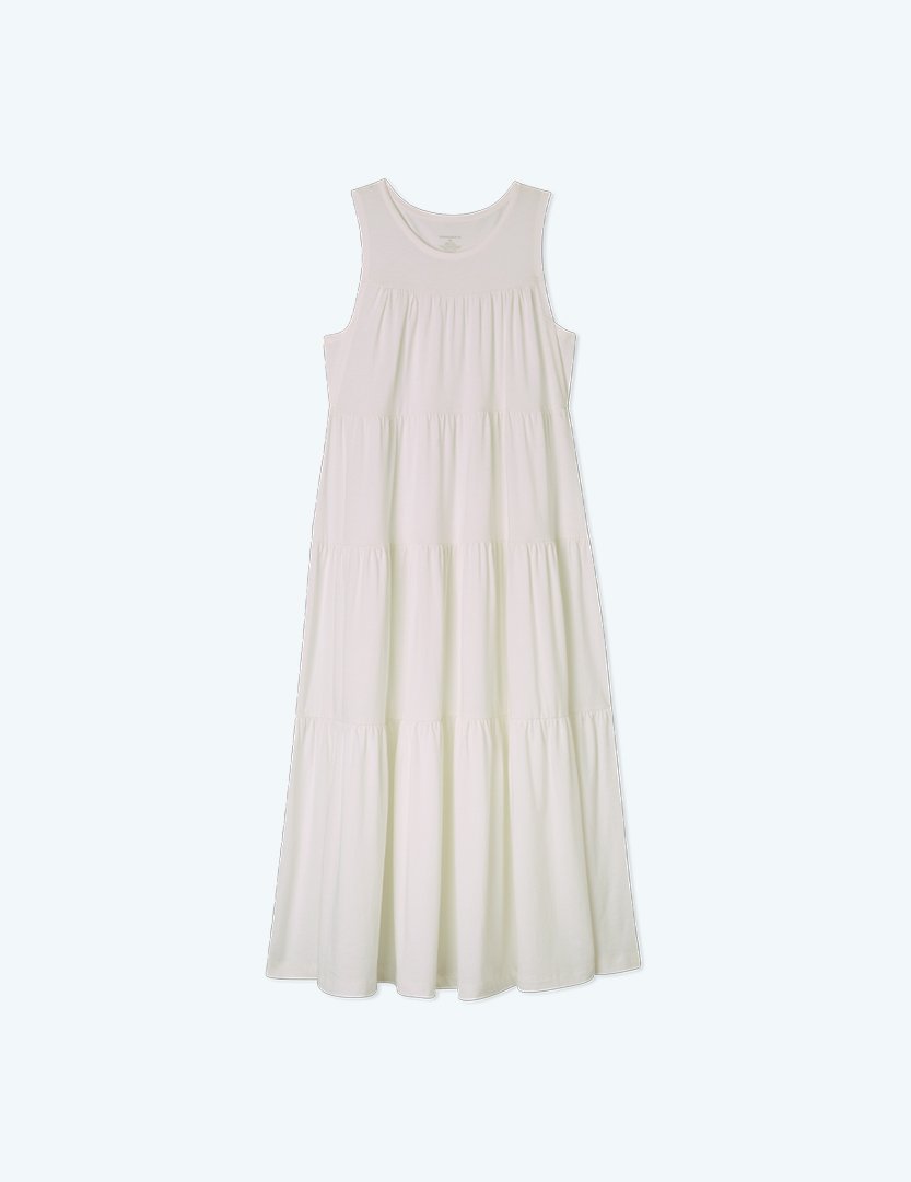 The Luxe Pima Tiered Dress - Main