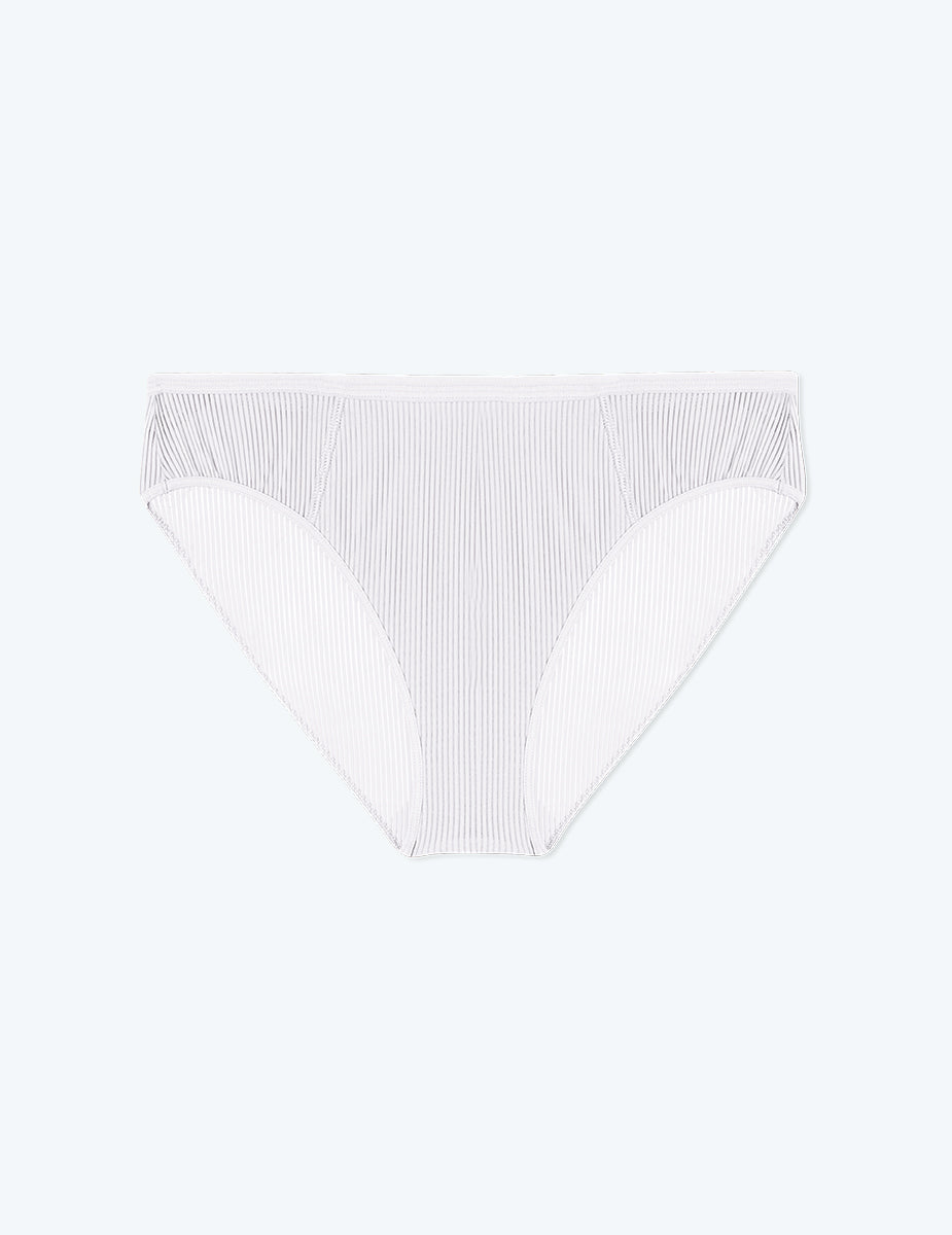 The Feel Free High Rise Brief Underwear - White Sand