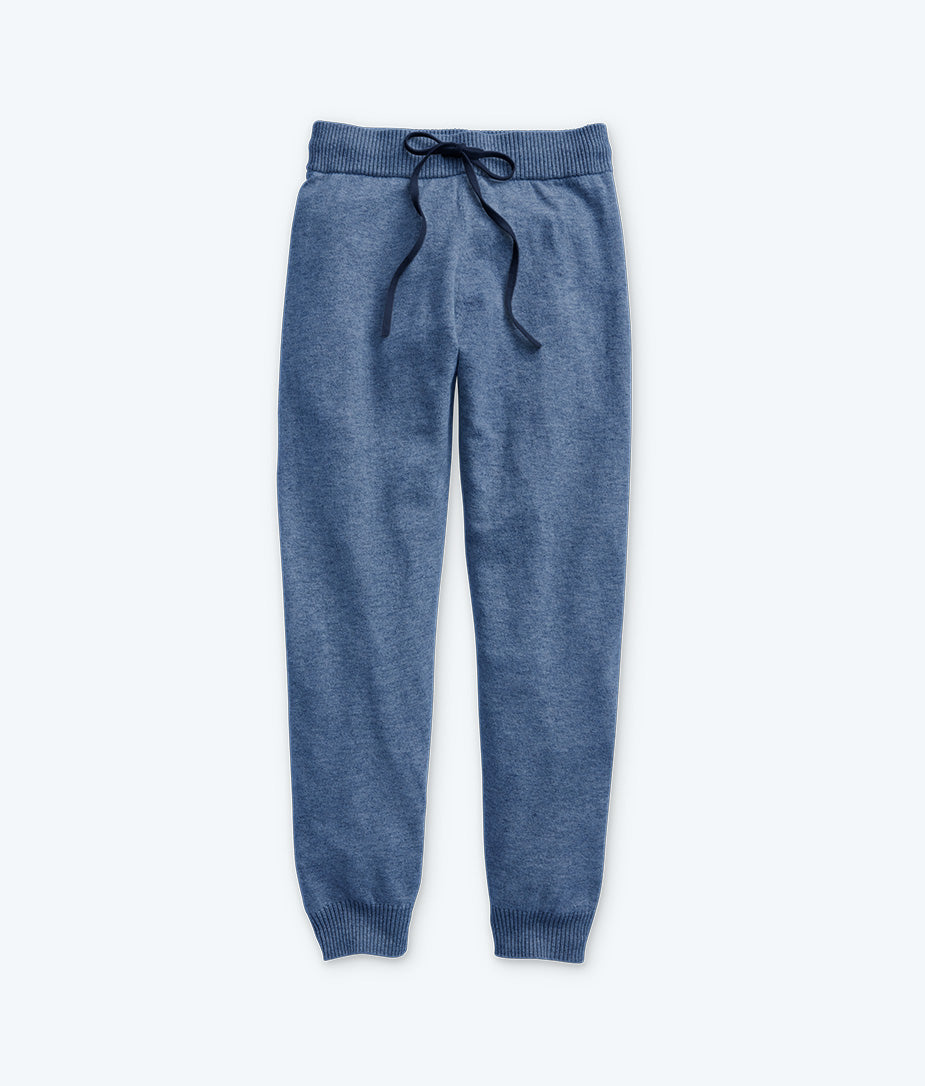 The Coziest Cashmere Blend Jogger - Steel & Midnight