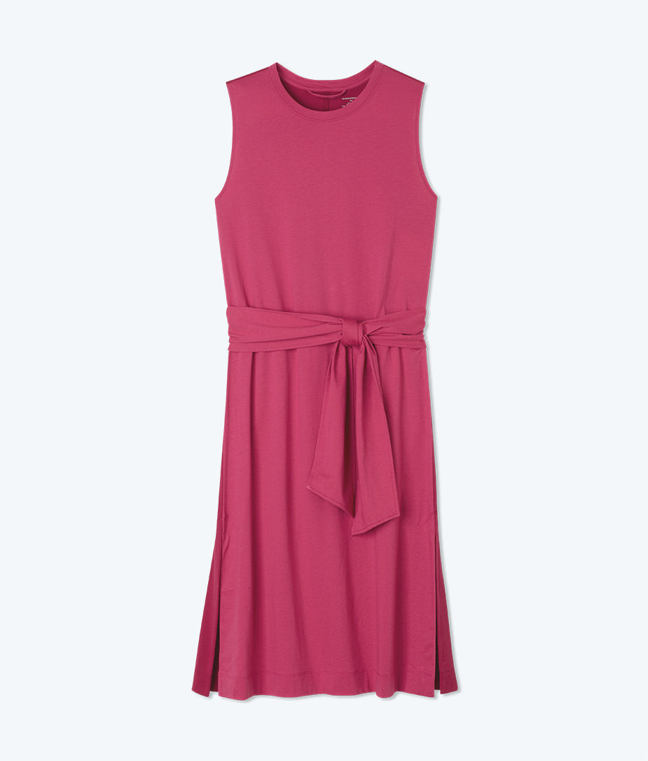 The Luxe Pima Belted Midi Dress - Punch & Currant