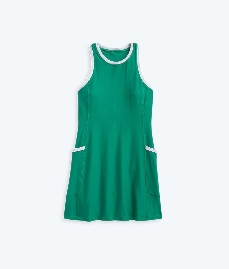 The Do-It-All Tennis Dress - Clover & White Sand