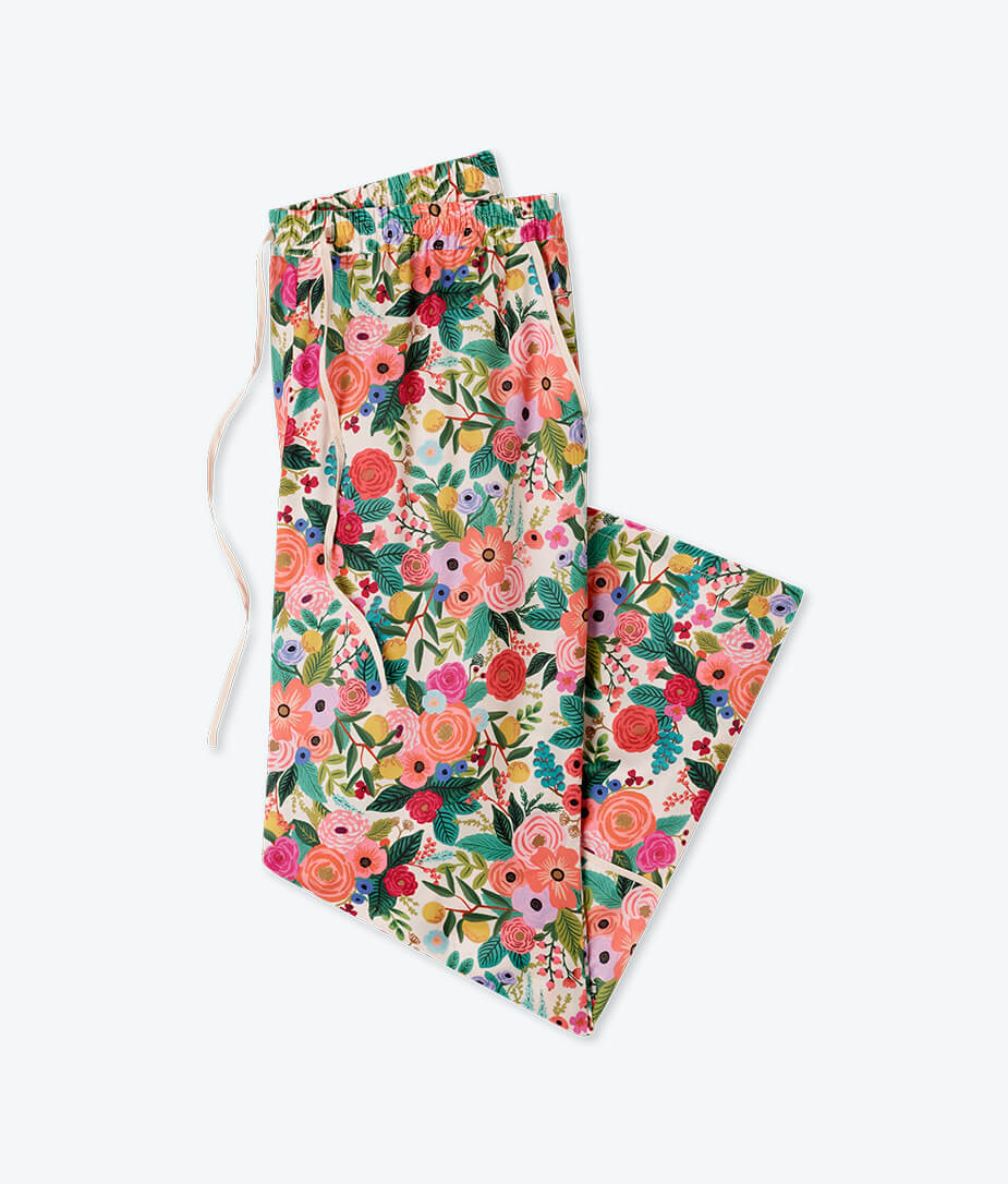 The Cloud 9 Silky Pajama Set - Garden Party