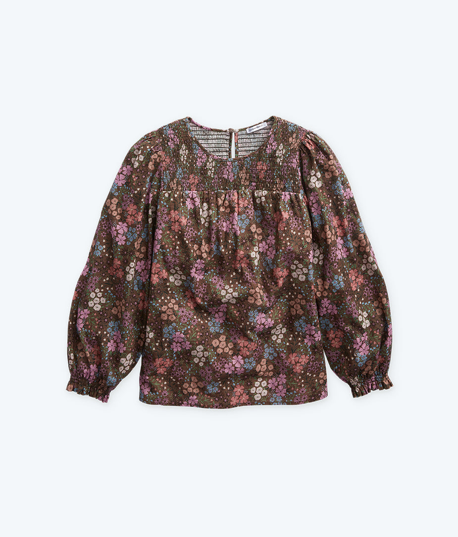 The Perfect Smocked Cotton Top - Autumn Meadow