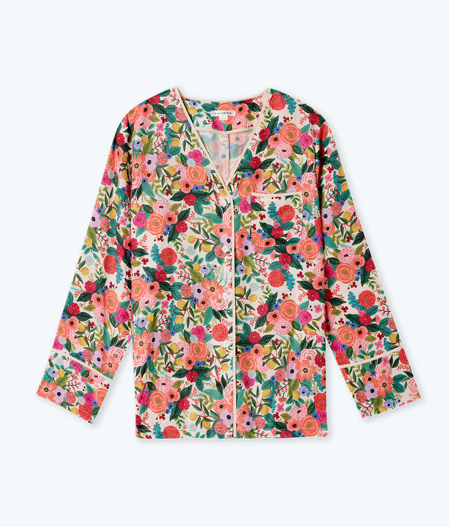 The Cloud 9 Silky Pajama Set - Garden Party