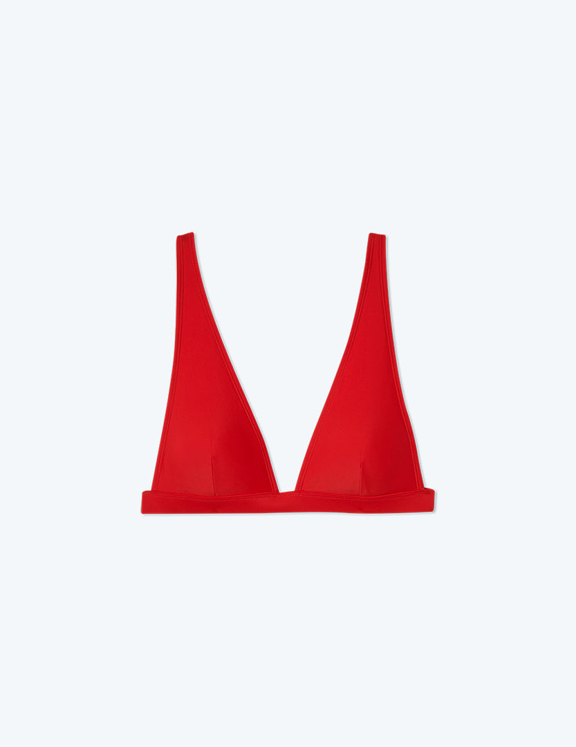 The Plunge Bikini Top - Lava