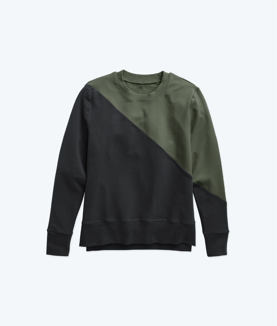 The Softest French Terry Pullover - Sea Urchin & Olive
