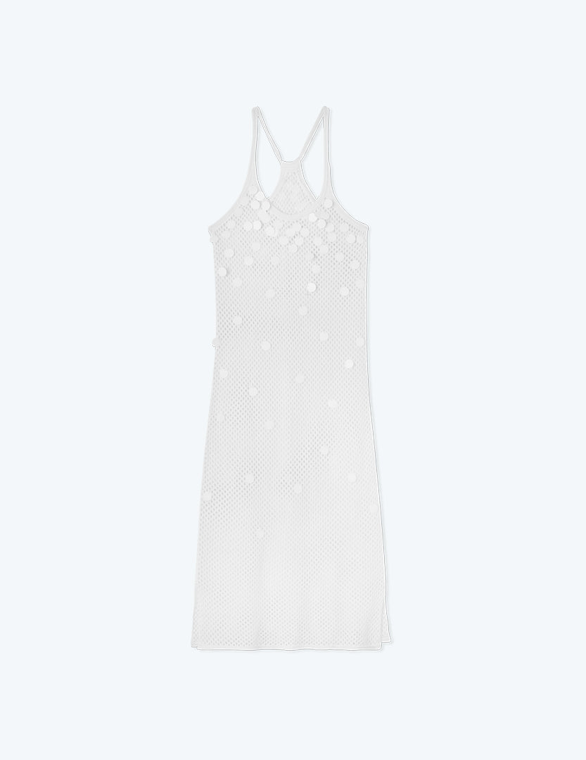 The Crochet Paillette Midi Dress - Main
