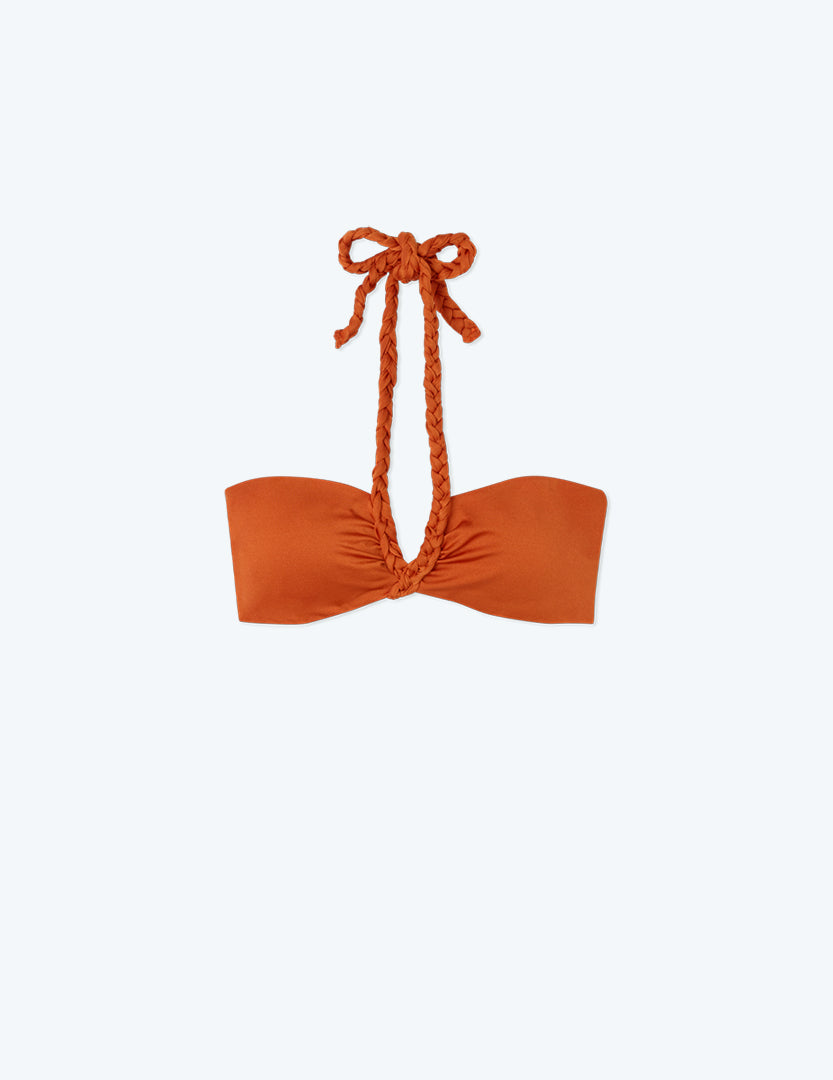 The Braided Bandeau Bikini Top - Canyon