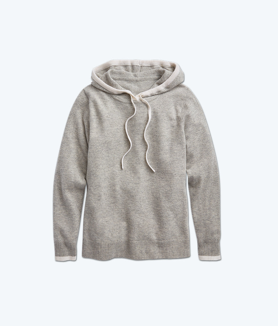 The Coziest Cashmere Blend Hoodie - Wolf & White Sand