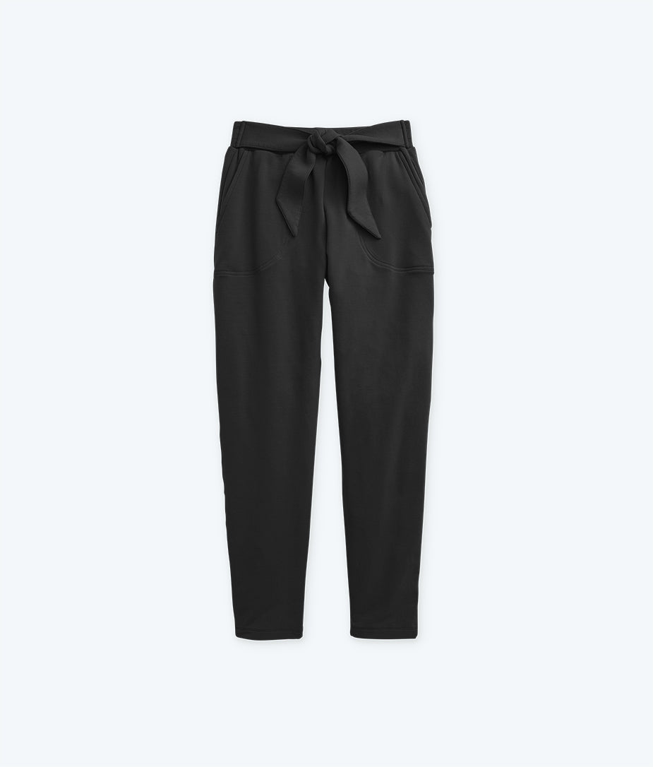 The Softest French Terry Tie-Waist Pant - Sea Urchin