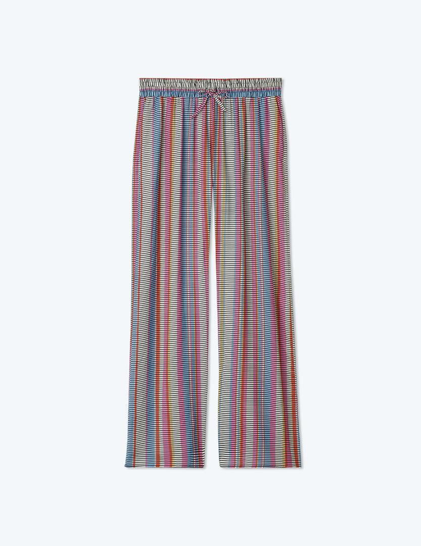 The Palazzo Pant With Ties - Mod Stripe