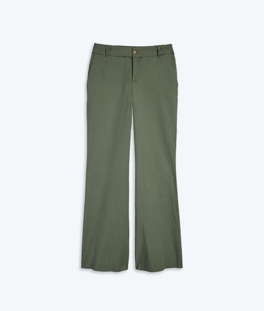 The Easy High-Waisted Flare Pant - Olive