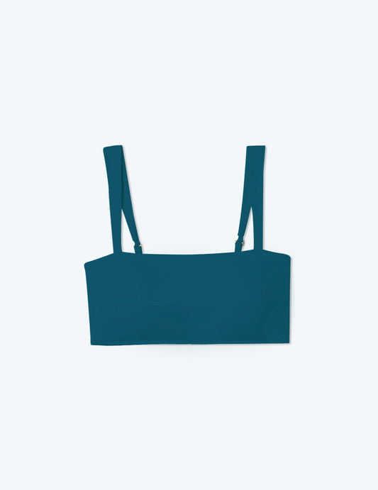 The Wide Strap Oasis Bikini Top - Seaweed