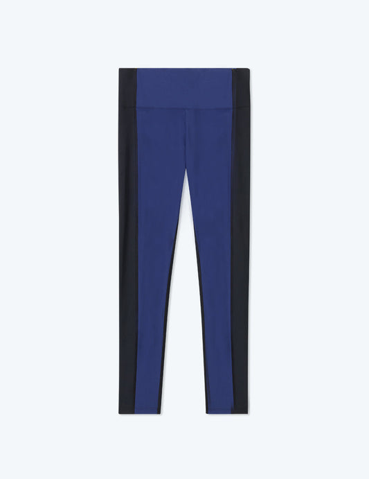 The Colorblocked High Rise 7/8 Legging - Baltic & Sea Urchin