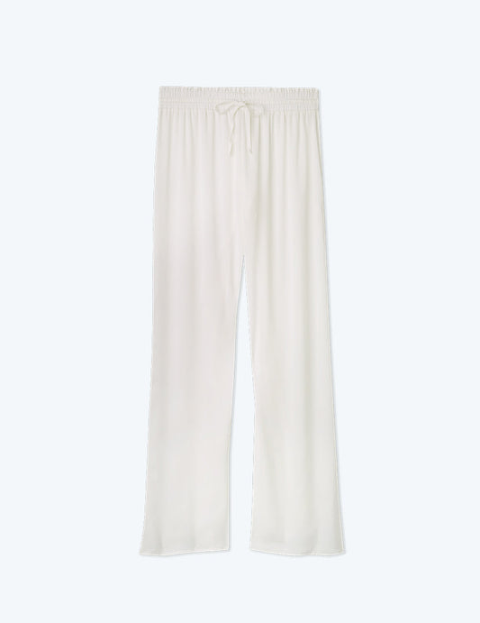 The Palazzo Pant With Ties - White Sand