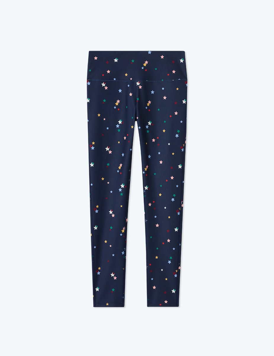 The Do-It-All High Rise 7/8 Leggings - Small Scatter Stars in Deep Sea