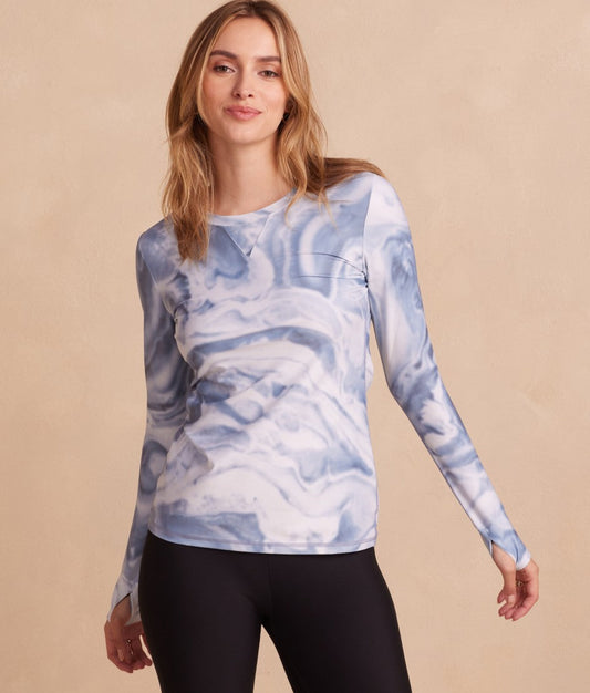 The Long Sleeve Pullover - Slate Marble
