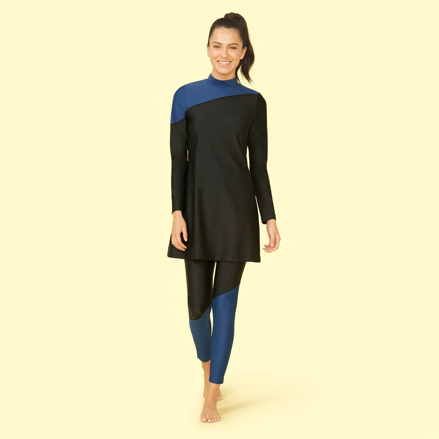 The Sun Shield Swim Tunic - Atlantic & Sea Urchin