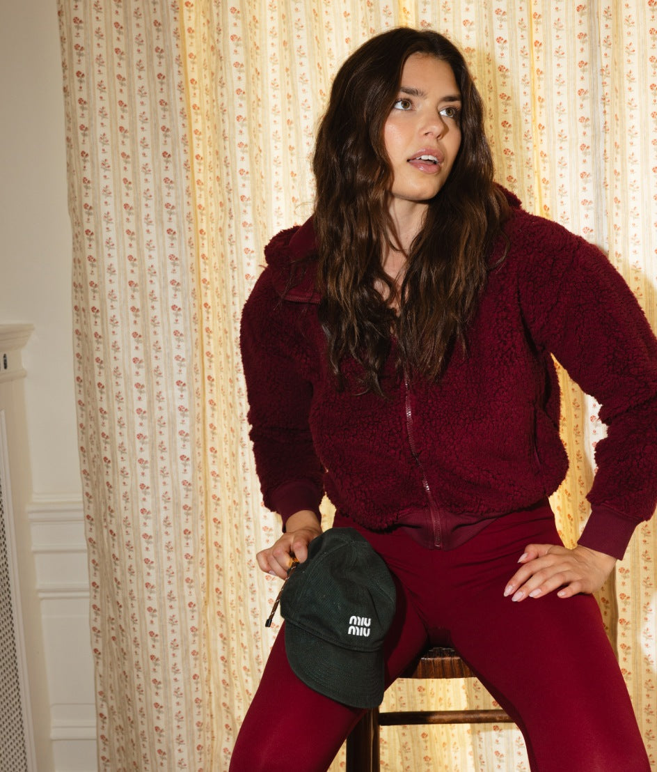 The High Pile Eco Short Fleece Jacket - Pinot