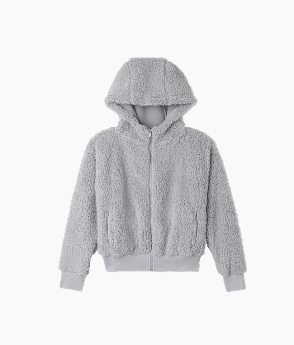 The High Pile Eco Short Fleece Jacket - Wolf