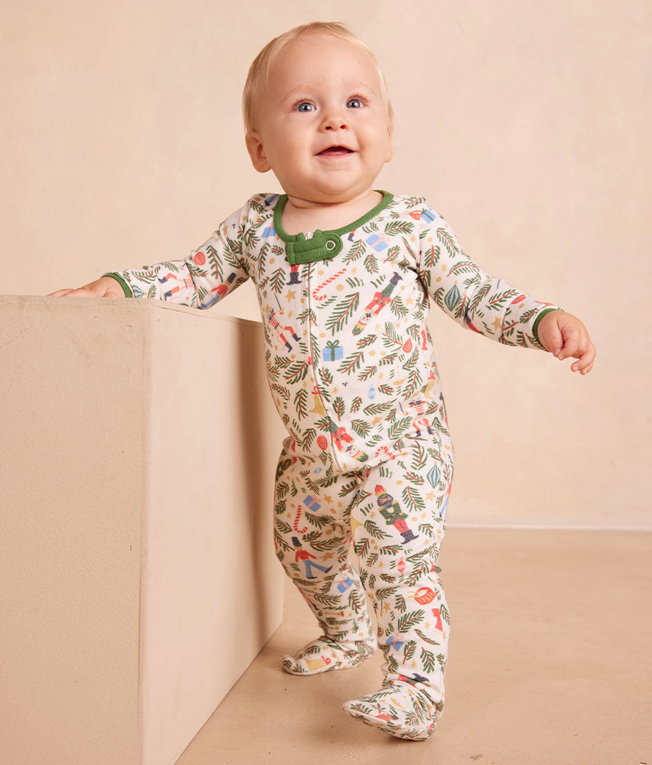 The Babiesâ Matching Family Pajama Zip Footie - Nutcracker Sweets