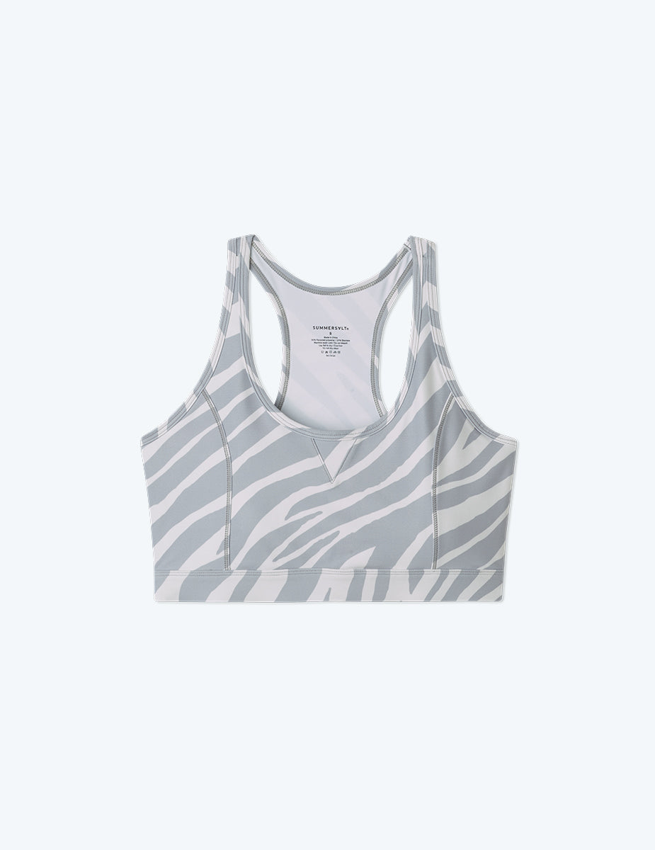 The Midi Sports Bra - Zebra