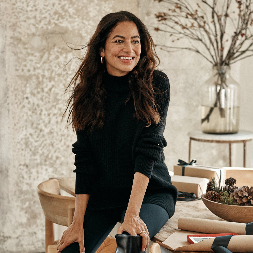 The Luxe Cashmere Blend Funnel Neck Sweater - Main
