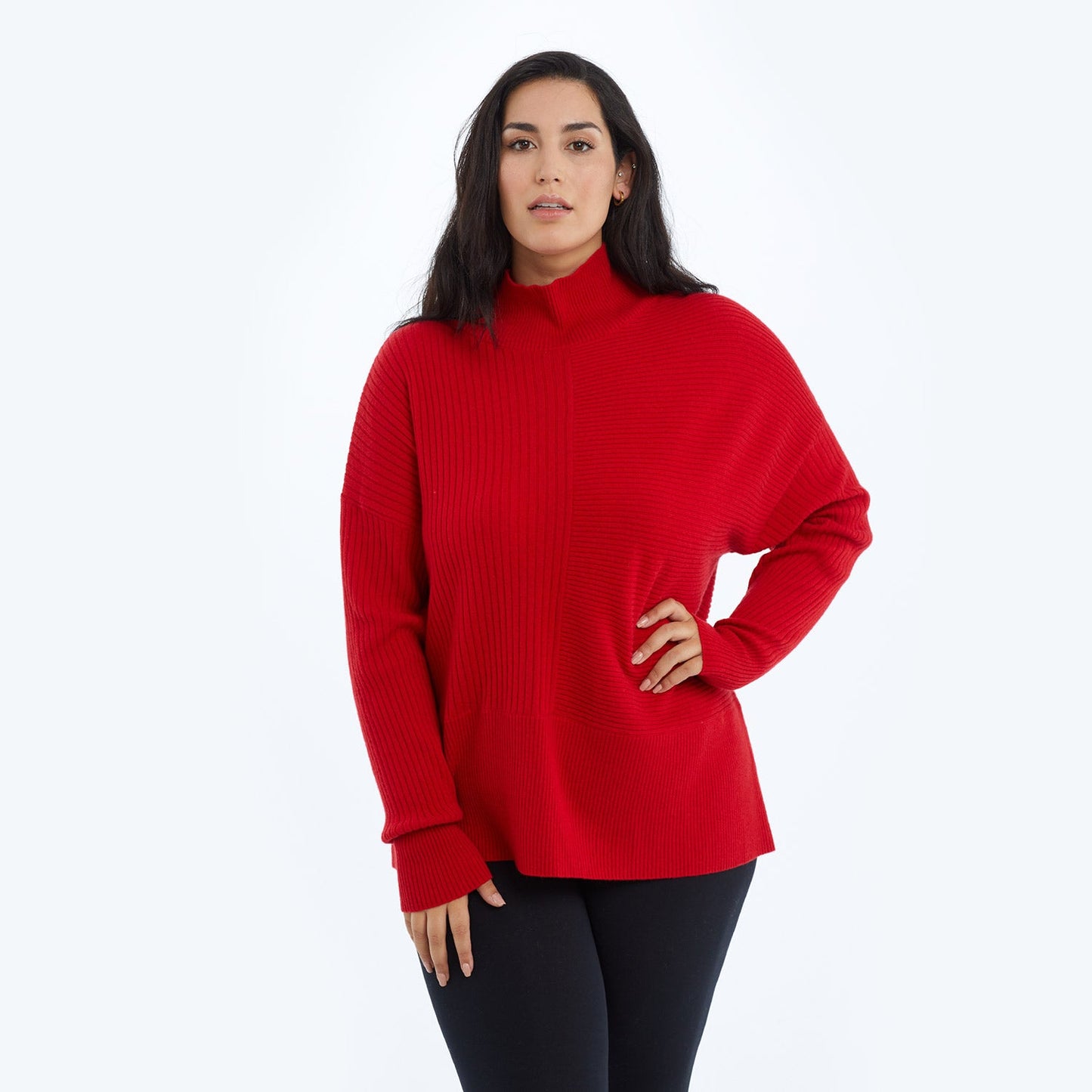 The Luxe Cashmere Blend Funnel Neck Sweater - Main