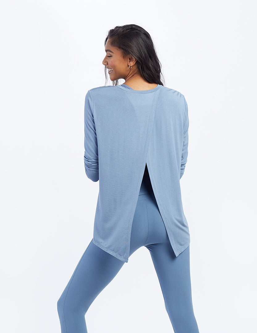 The Convertible Split Back Long Sleeve - Slate