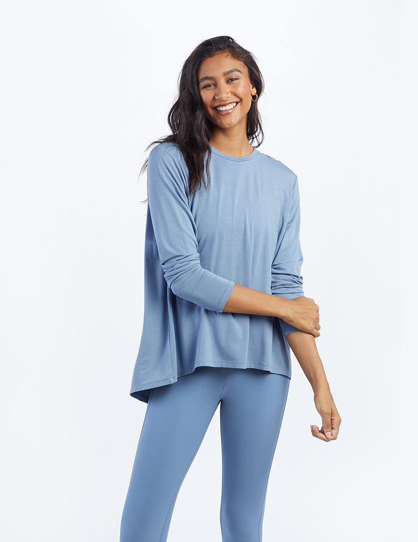 The Convertible Split Back Long Sleeve - Slate