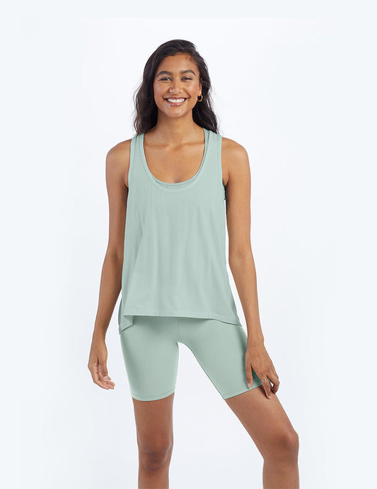 The Convertible Split Back Tank - Sage