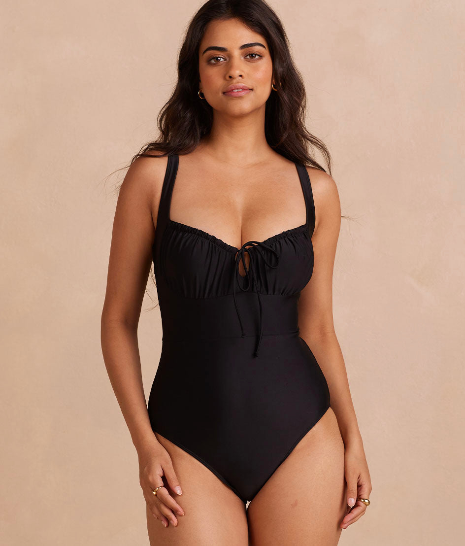 The Gulf Gathered Keyhole One Piece - Main