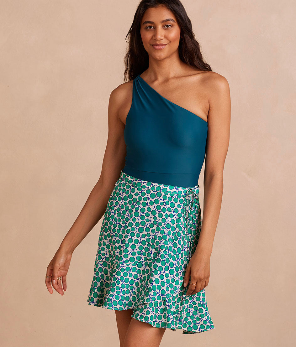 The Silky Luxe Short Beach to Brunch Wrap Skirt - Main