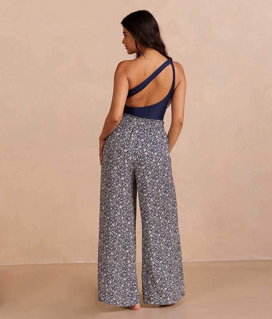The Silky Luxe Palazzo Pants with Ties - Main