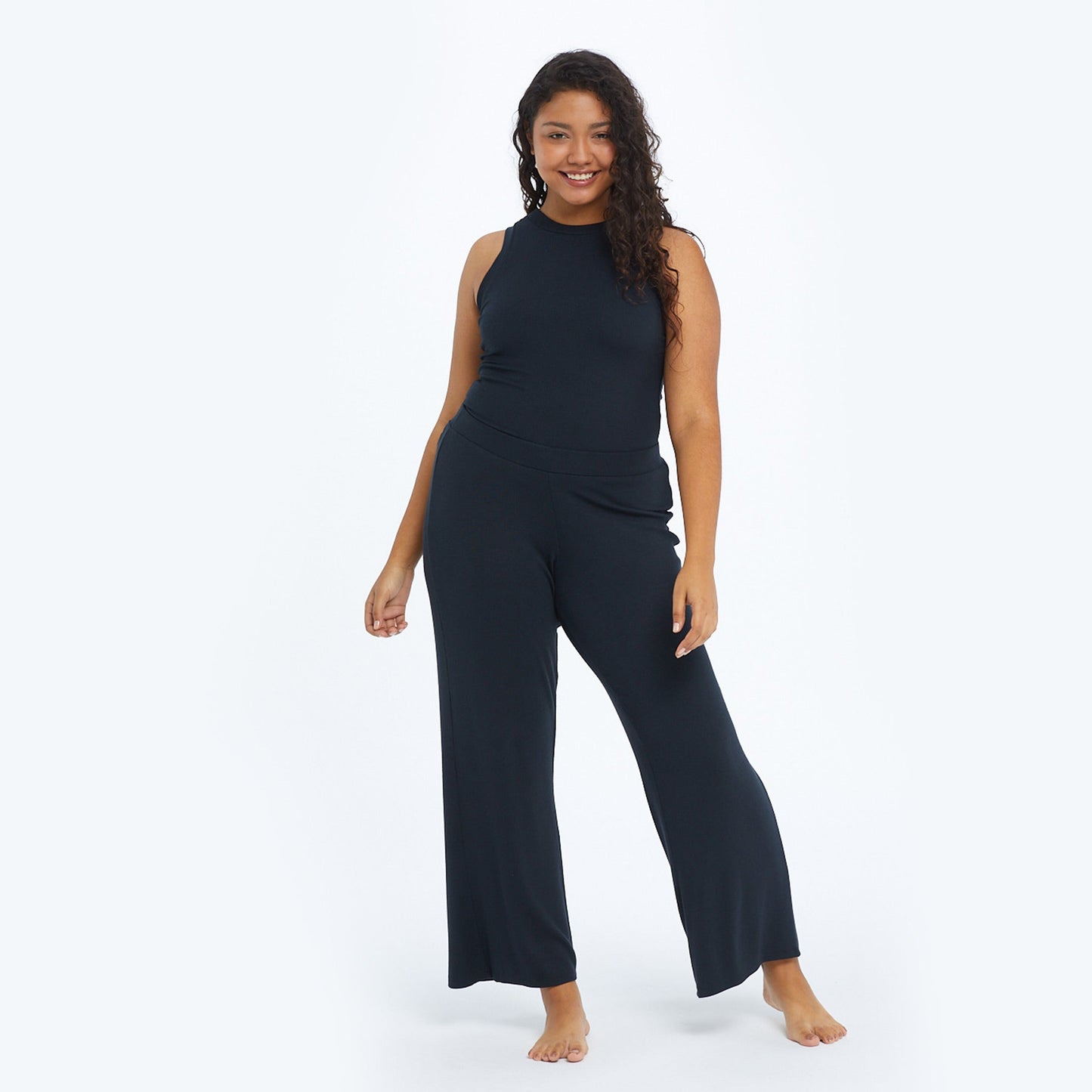 The Softest Ribbed Wide Leg Lounge Pant - Main